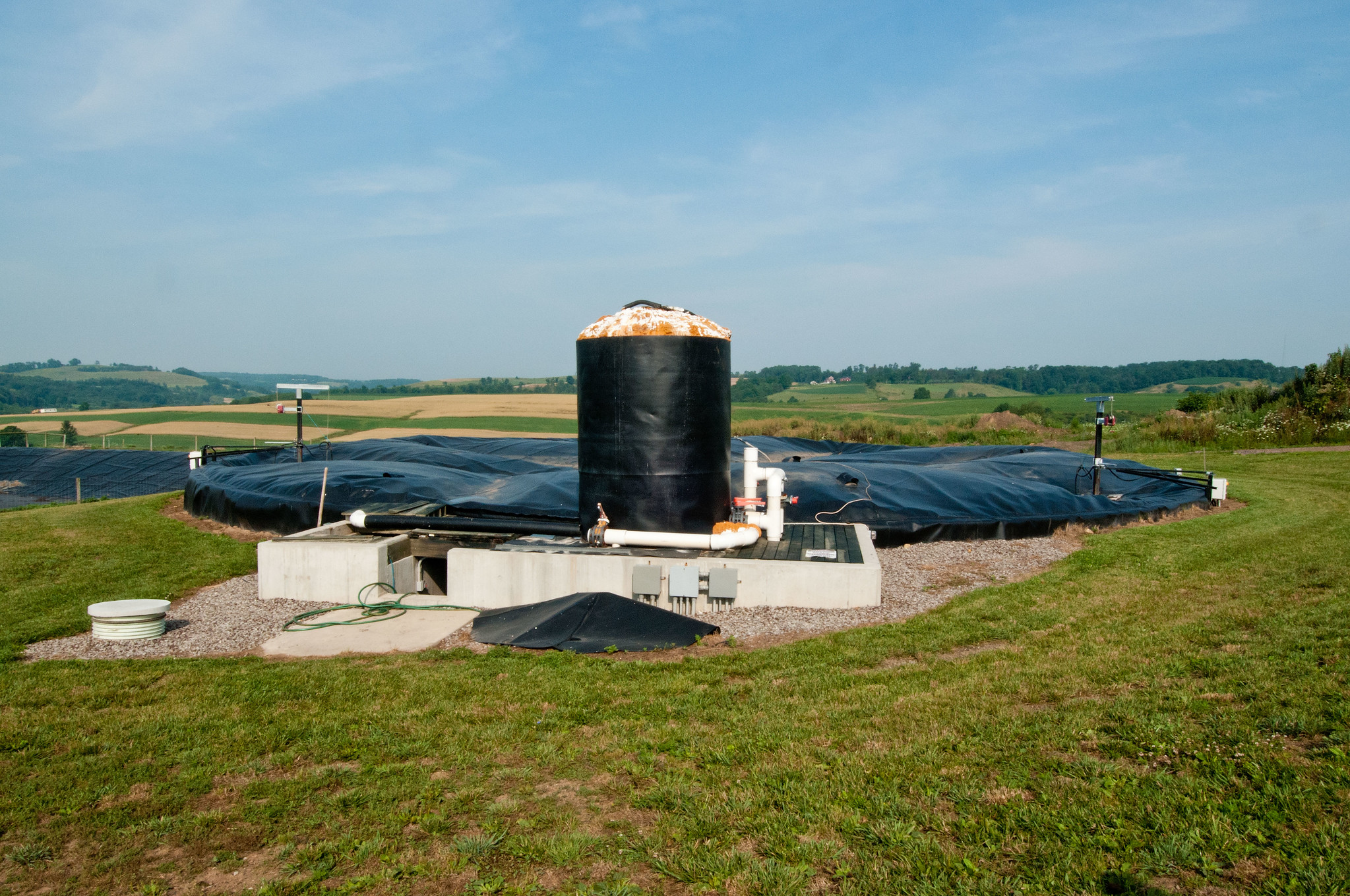 Anaerobic digester on a dairy in Pennsylvania.
