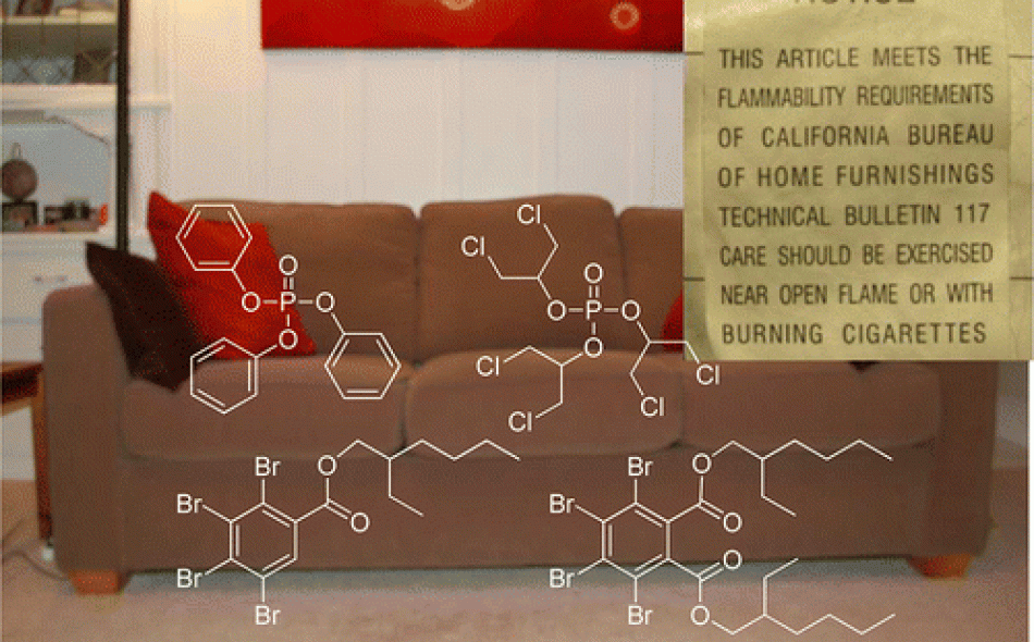 Toxic flame retardants in household dust and couches 