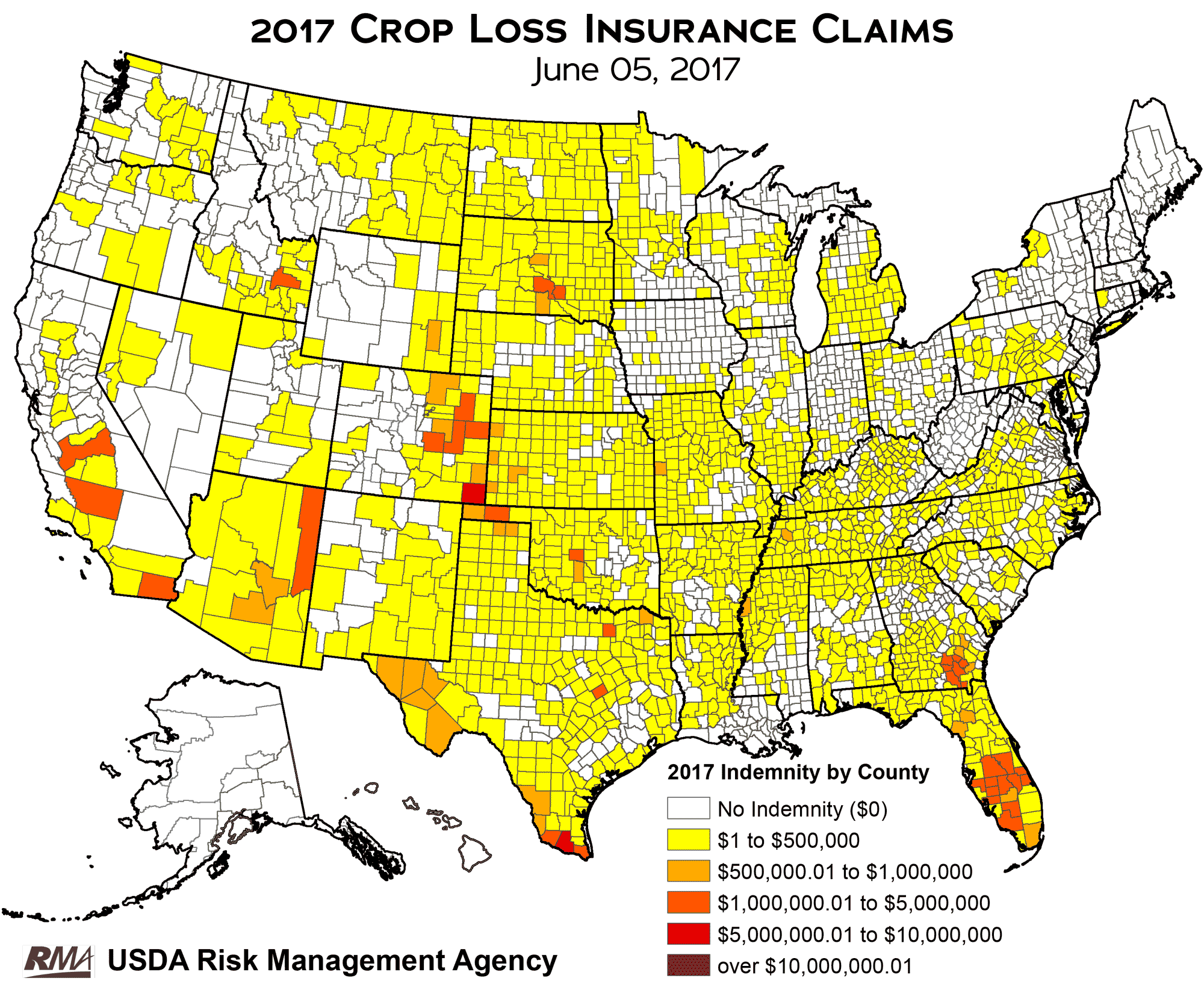 2017 Crop Loss Insurance Claims