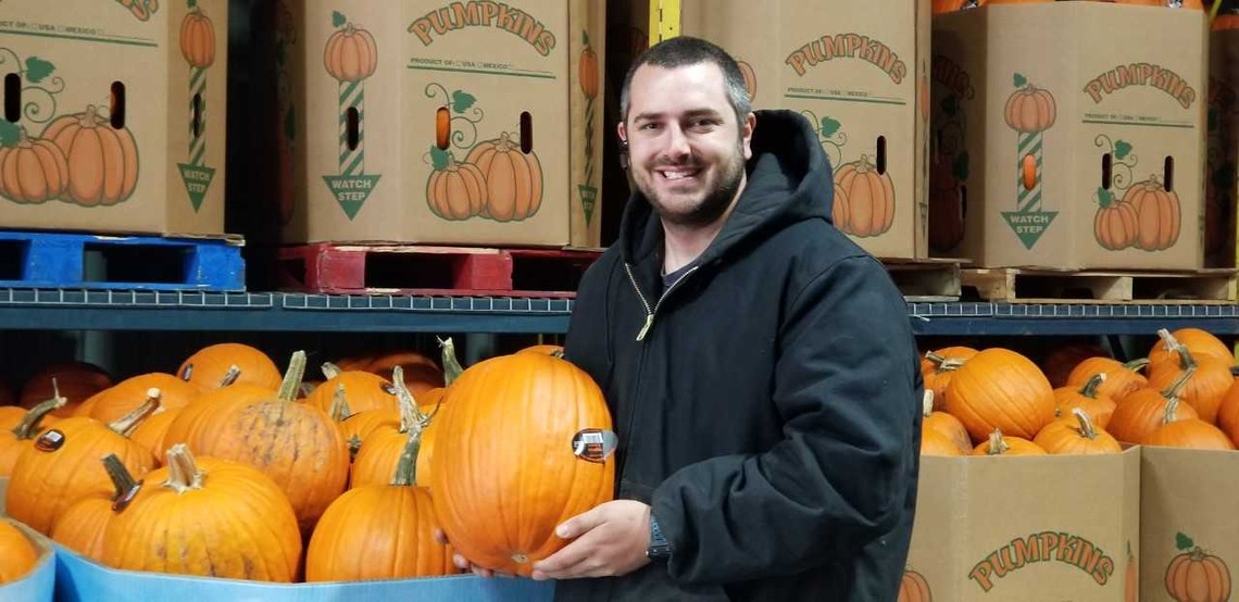 Brad at Stoney Brook Farms pumpkin patch