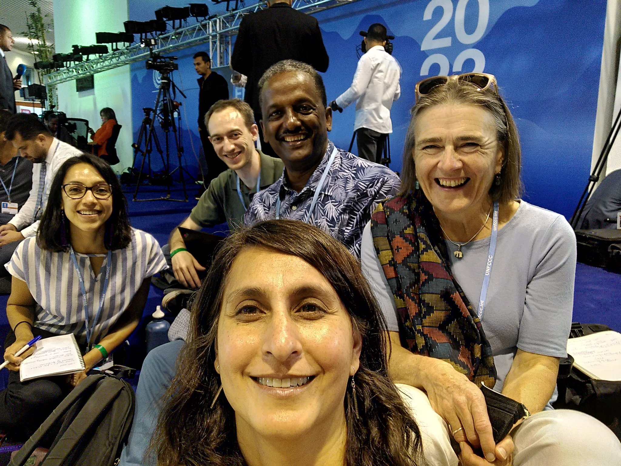 Group of people including Sophia Murphy and Shefali Sharma at COP27