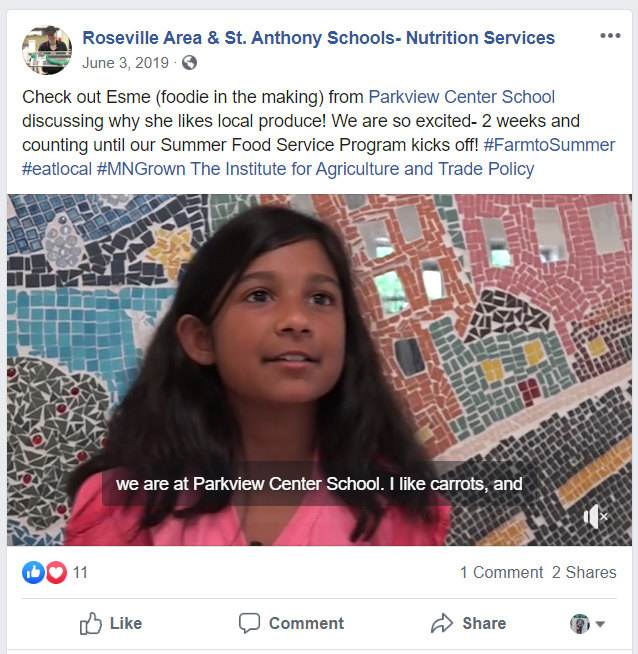 Roseville Schools Facebook post