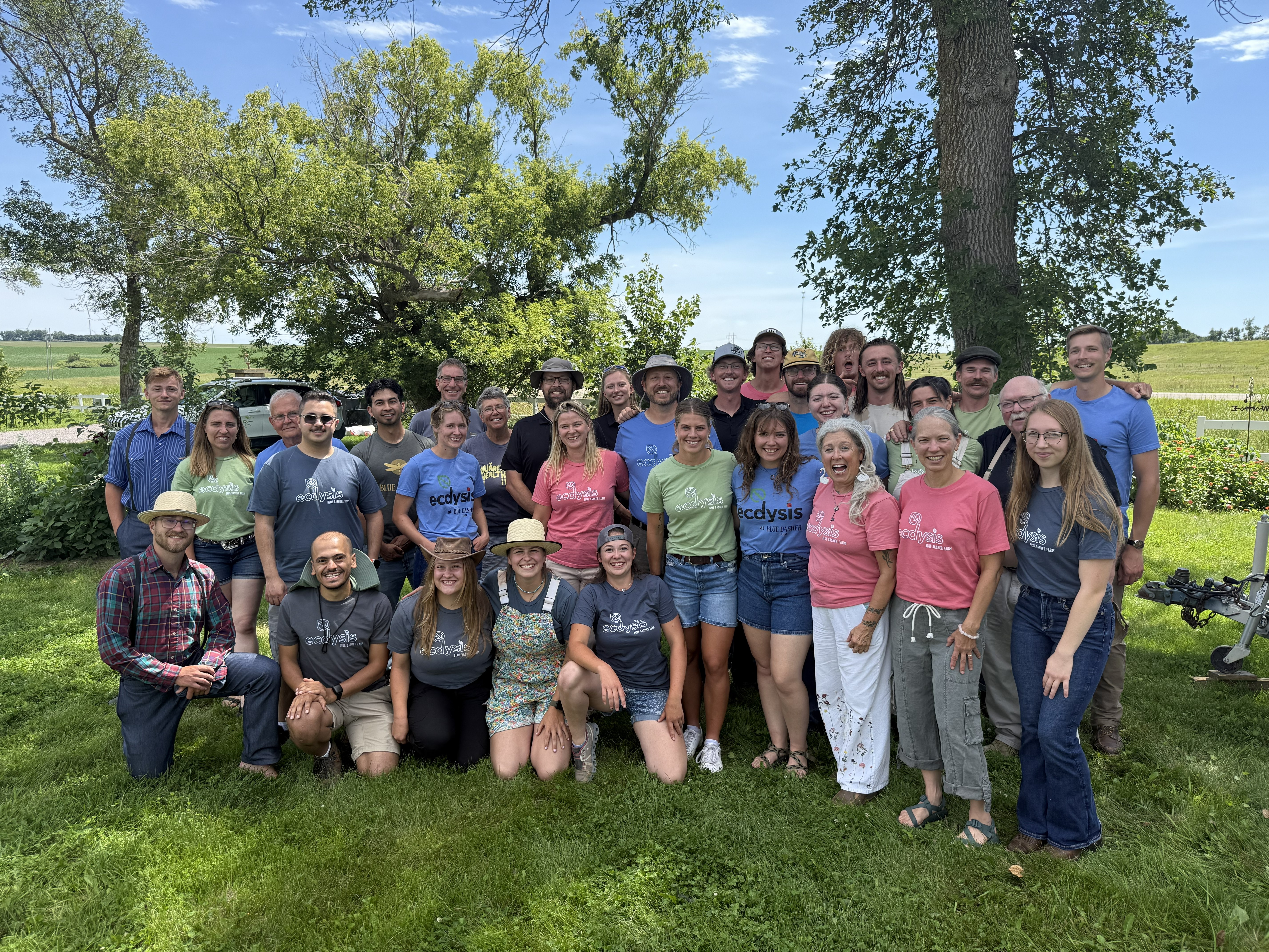 Group of people on a farm