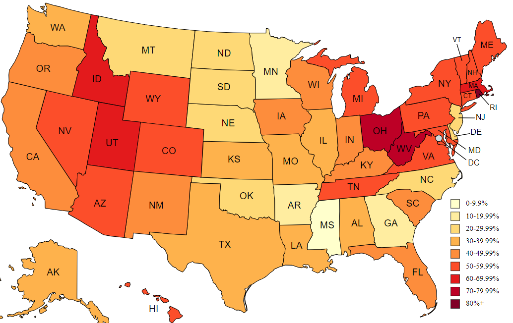 Map 2: Percentage of CSP Applicants Awarded Contracts, FY 2023