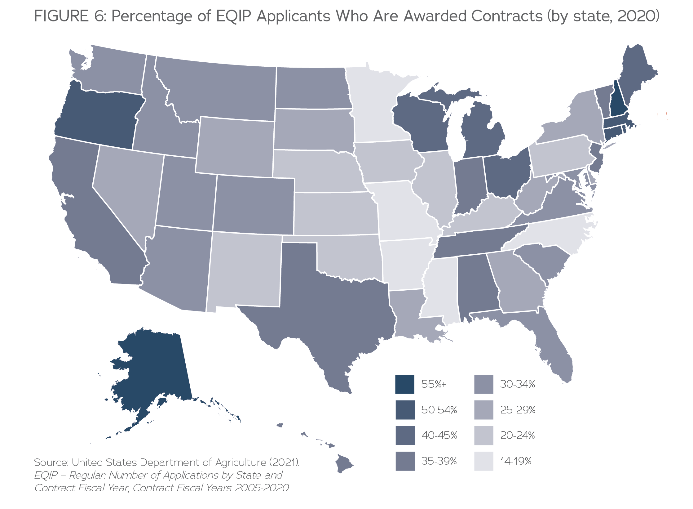 Percentage of EQIP Applicants who are awarded contracts