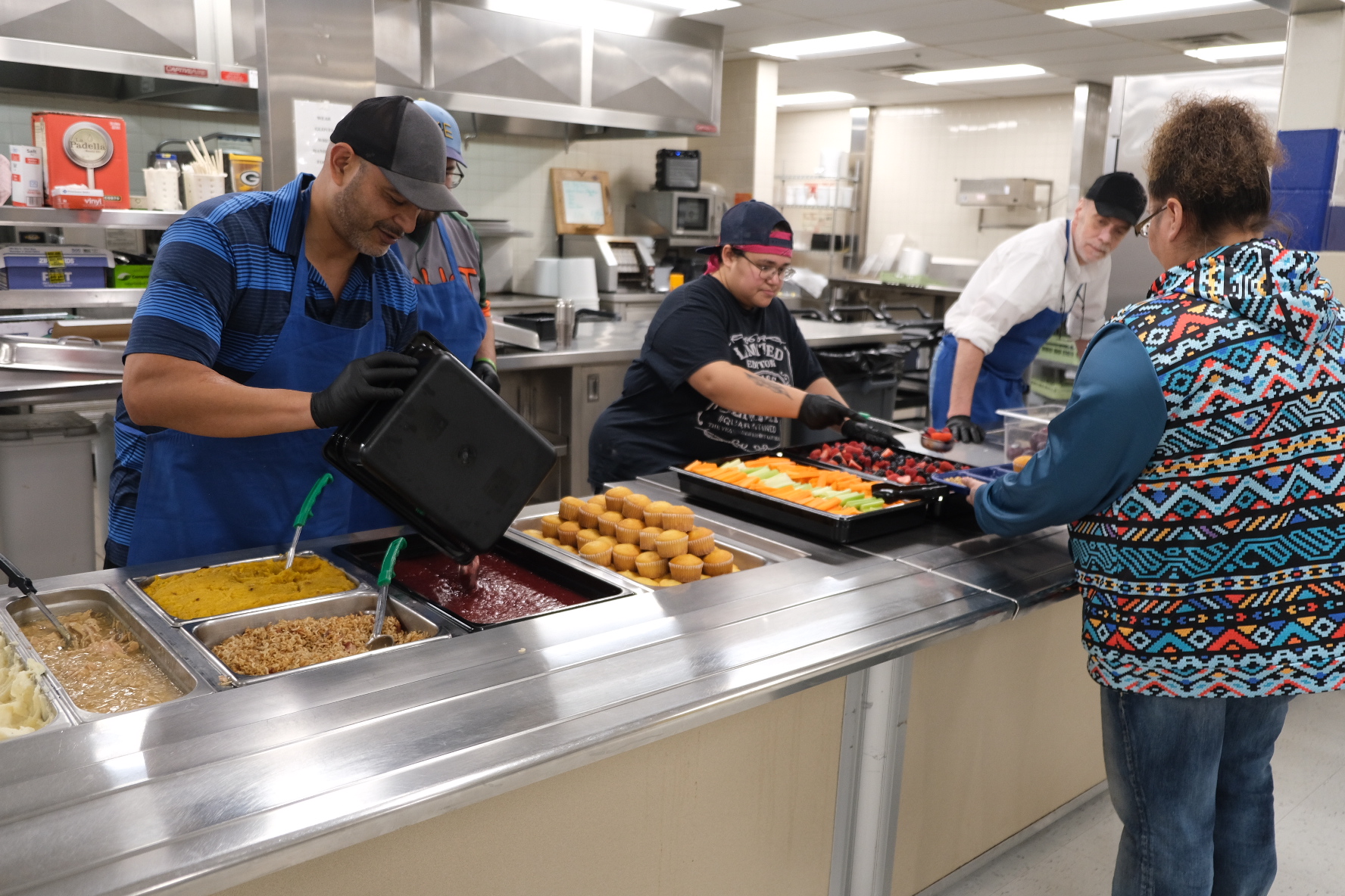 School lunch staff at Fond du Lac School