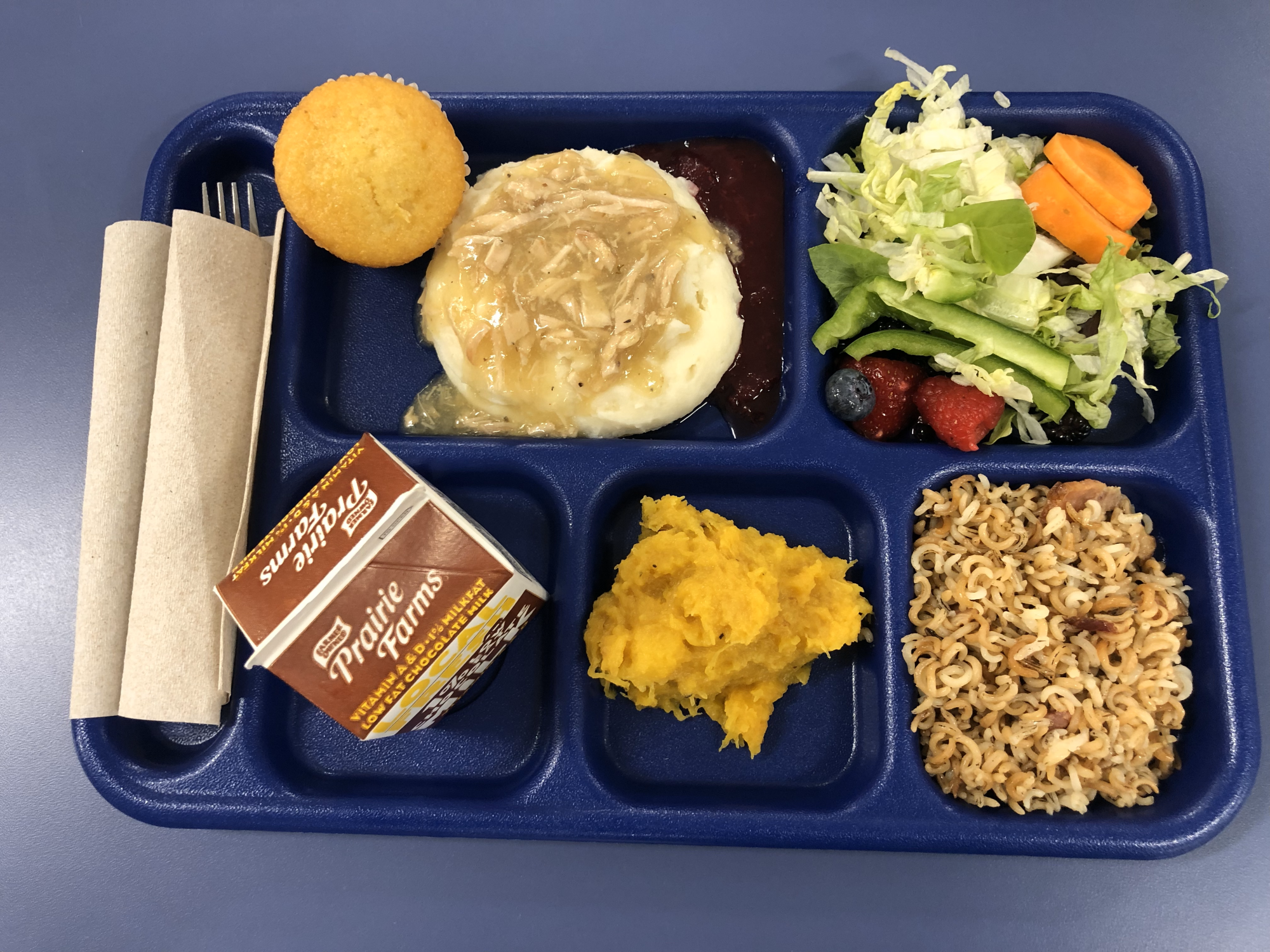 A locally-sourced lunch at Fond du Lac Ojibwe School.