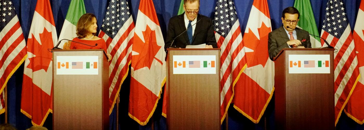 nafta ministers at podii