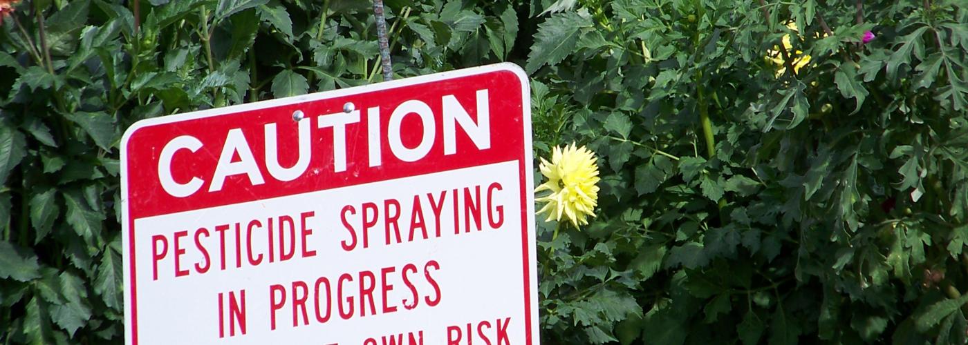 warning pesticides on food