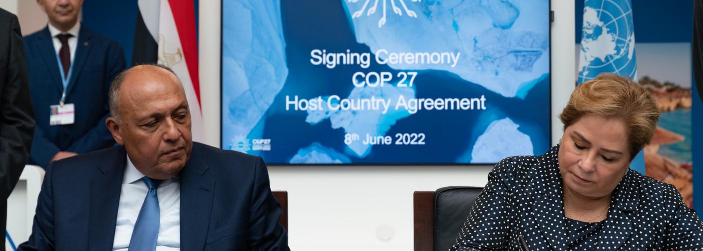 COP 27 Signing Agreement 