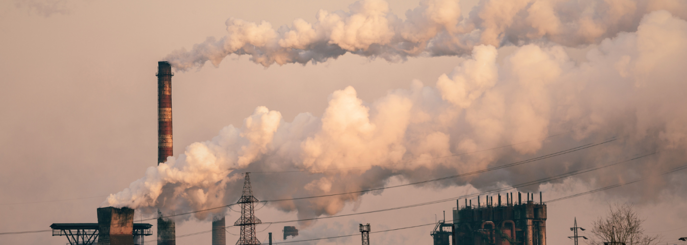 Smokestacks spewing pollution