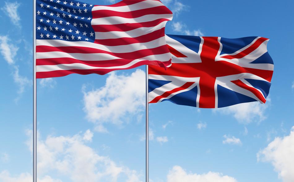 United States-United Kingdom flags