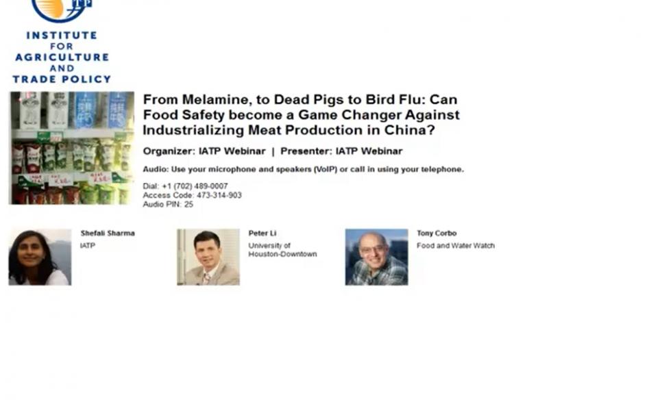 Can Food Safety Become a Game Changer Against Industrializing Meat Production in China?