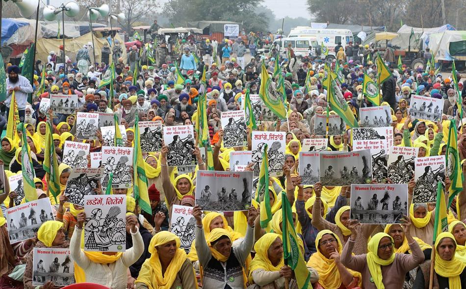 Indian farmers protest imagery 