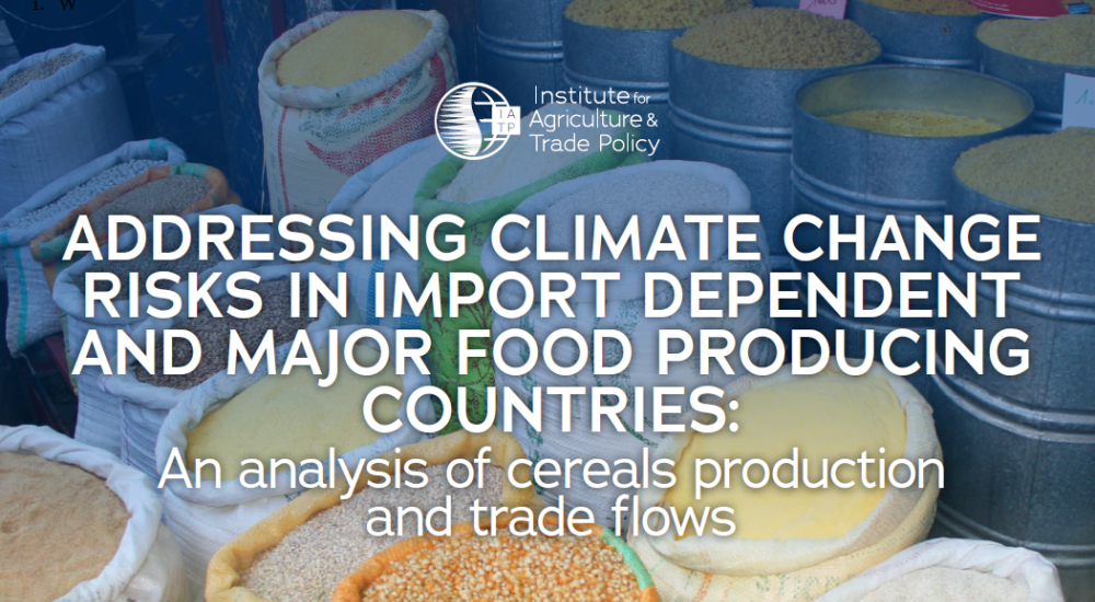 Addressing climate change risks in import dependent and major food producing countries