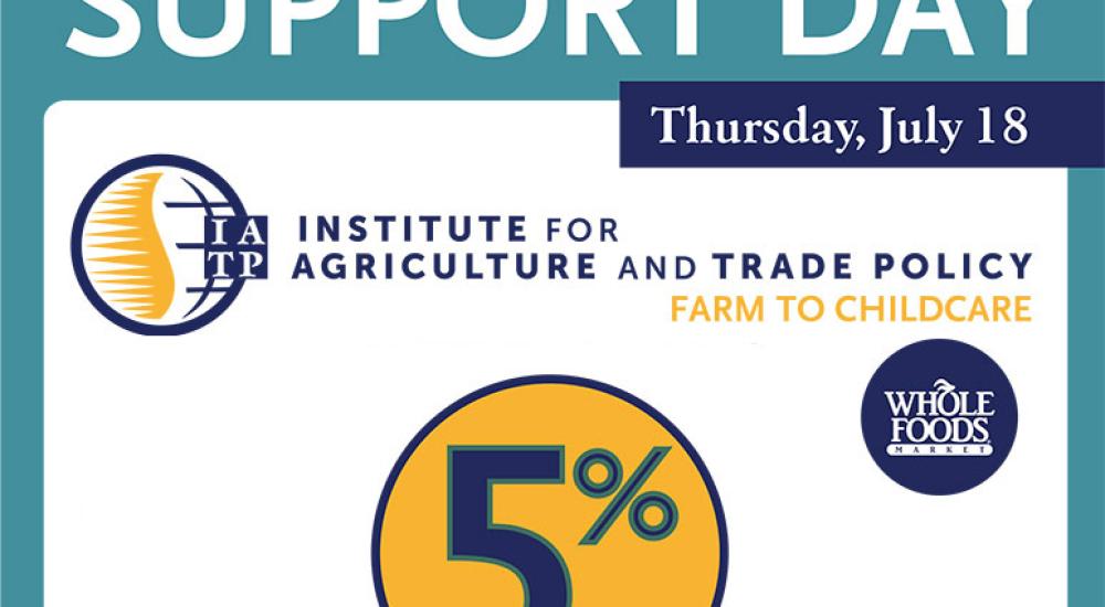 Support Farm to Childcare July 18 with Whole Foods Edina's Community Support Day