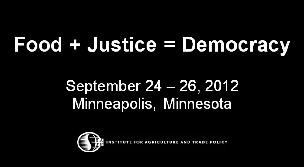 Food + Justice = Democracy