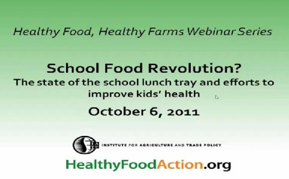 School Food Revolution? The state of the school lunch tray and efforts to improve kids’ health
