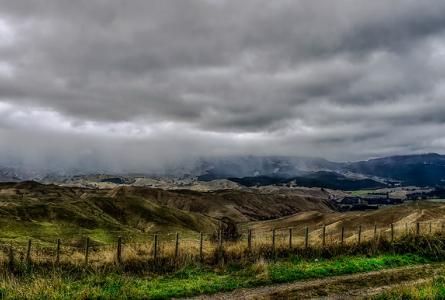 Clouds and field