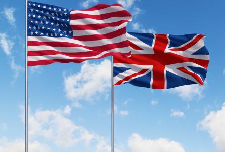 United States-United Kingdom flags