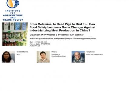 Can Food Safety Become a Game Changer Against Industrializing Meat Production in China?