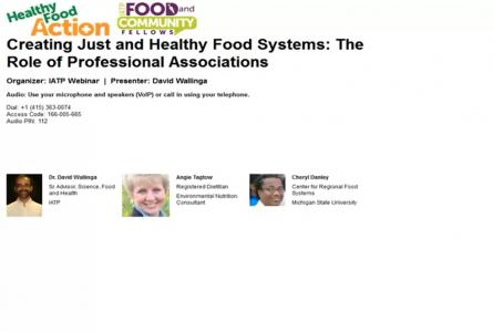 Creating Just and Healthy Food Systems: The Role of Professional Associations