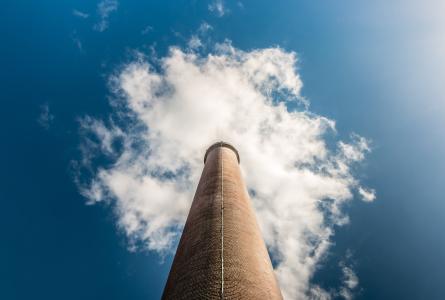 Smokestack with emissions