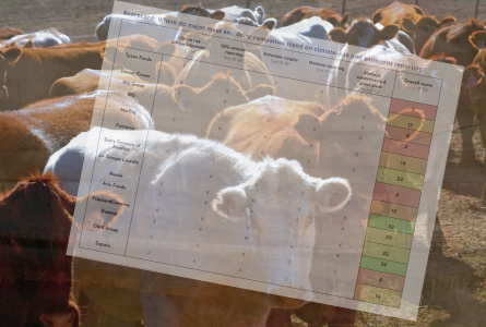cows overlaid with scorecard