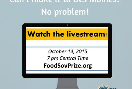 Livestreaming of the 2015 U.S. Food Sovereignty Prize